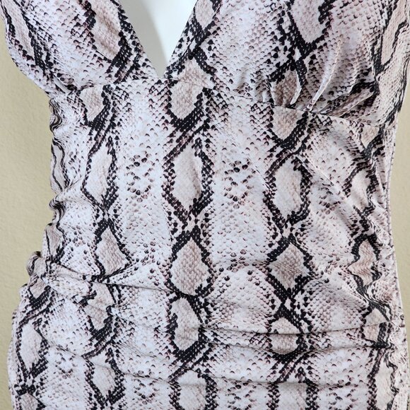 Unbranded Snakeskin Print Women’s One Piece Swimsuit Bathing Suit, Size L - Picture 2 of 7